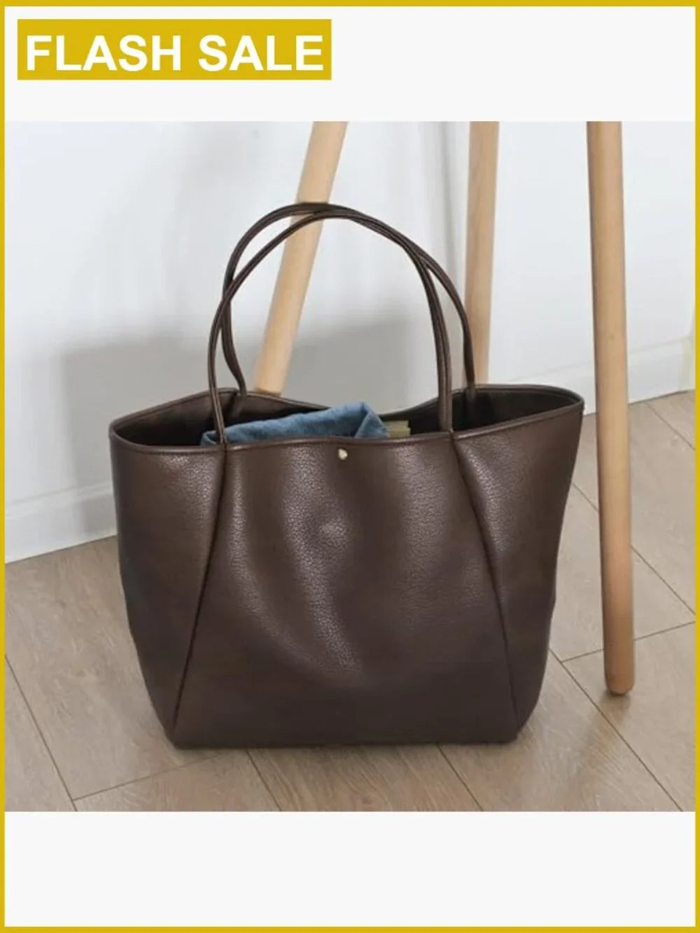 Oversize Pu Leather Tote Weekender Travel Handbag Shopper